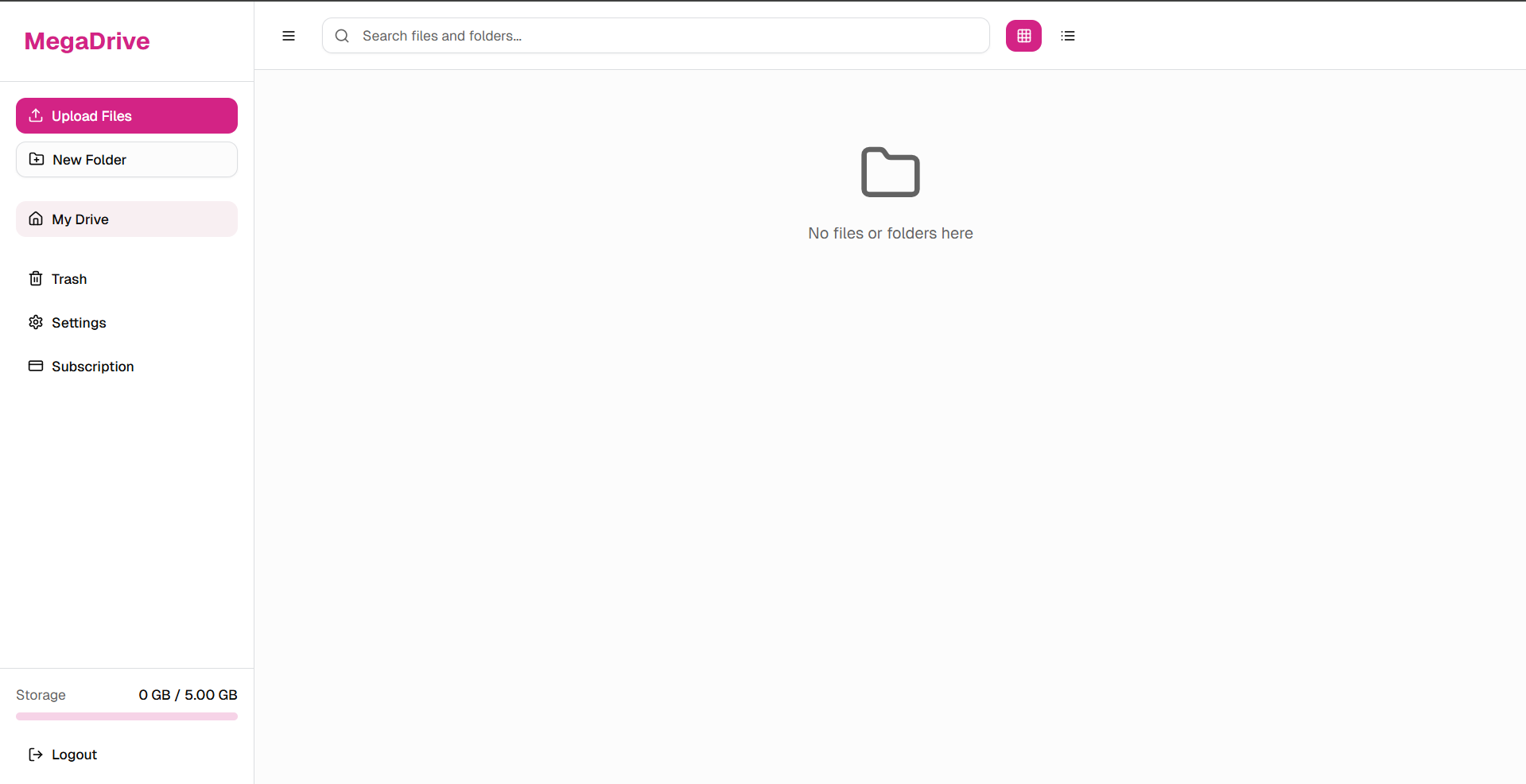 Dashboard Interface
